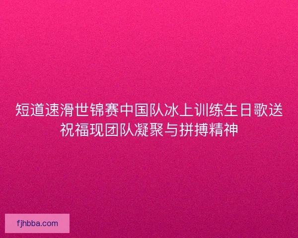 短道速滑世锦赛中国队冰上训练生日歌送祝福现团队凝聚与拼搏精神
